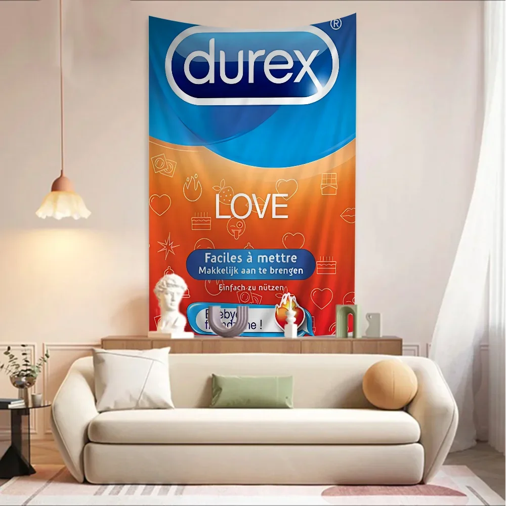 Sexy Condom Brand D-Durex Classic Anime Poster Fancy Wall Sticker for Living Room Bar Decoration Decor Art Wall Stickers