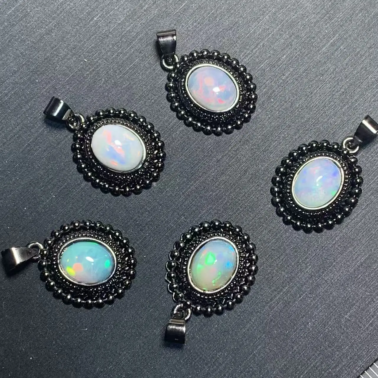 54 *9OVAL Natural Opal Pendant Necklace Fine Jewelry Handmade Stones Wholesale Healing Energy Gift Lucky Jewelry