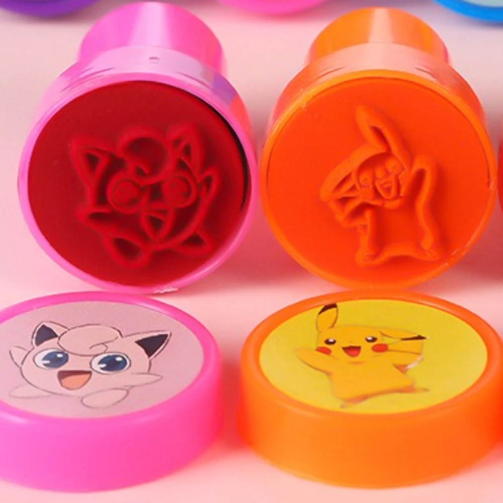 12 Stück/Set Pokemon Anime Farbige Mini-Siegel Pikachu Gengar Snorlax Cartoon Niedliche Plastikspielzeug-Accessoires Dekoration Kindergeburtstagsgeschenk – Detail 4