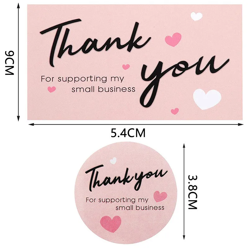 Thank You for Supporting My Small Business Sticker and Cards Holiday Gift Wrapping Decor Sealing Sticker Baked Flowers Sticker