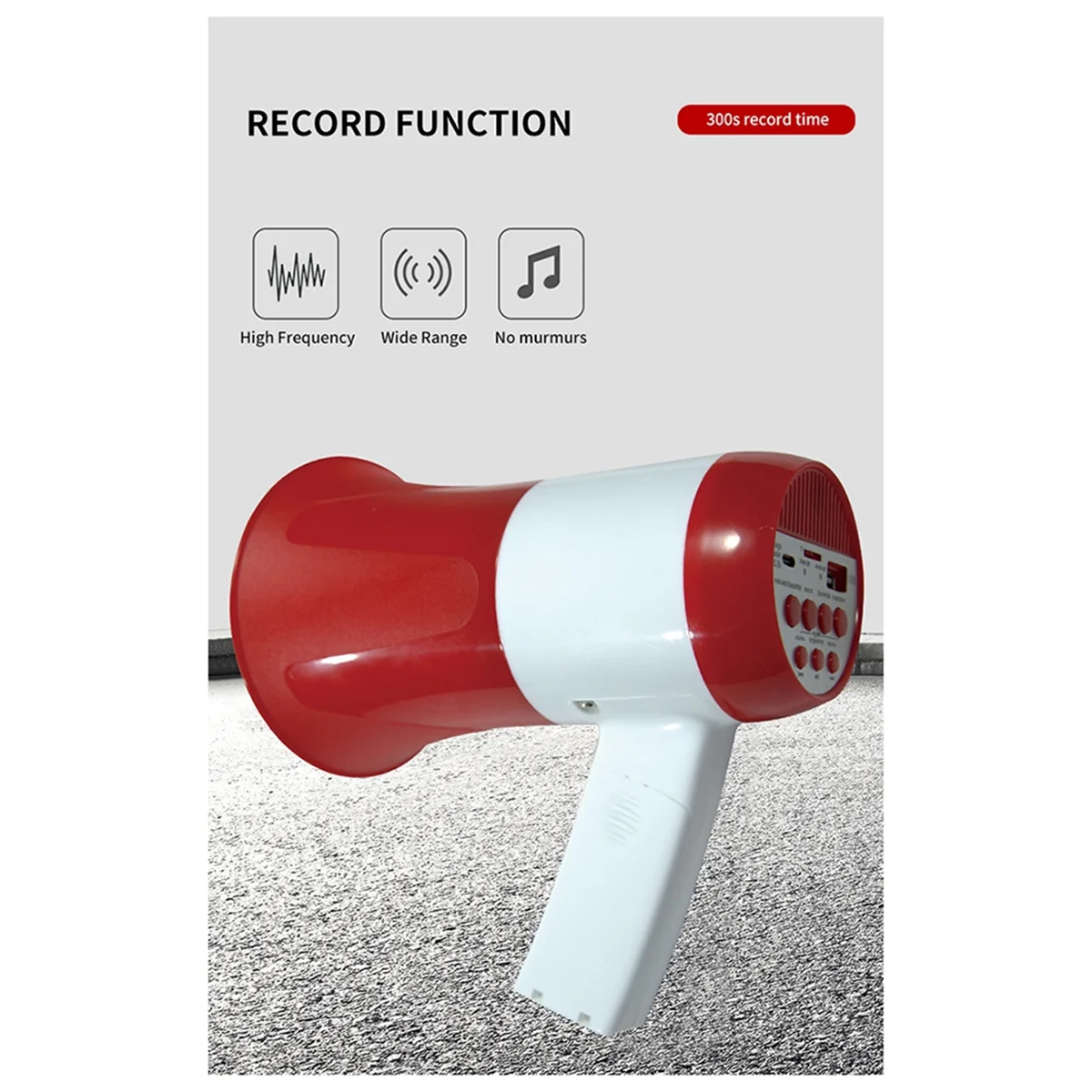 A20M جديد المتكلم 100 واط الطاقة المحمولة بولهورن صوت صفارة الإنذار/وائط الإنذار التحكم في مستوى الصوت محرك فلاش USB TF بطاقة BT