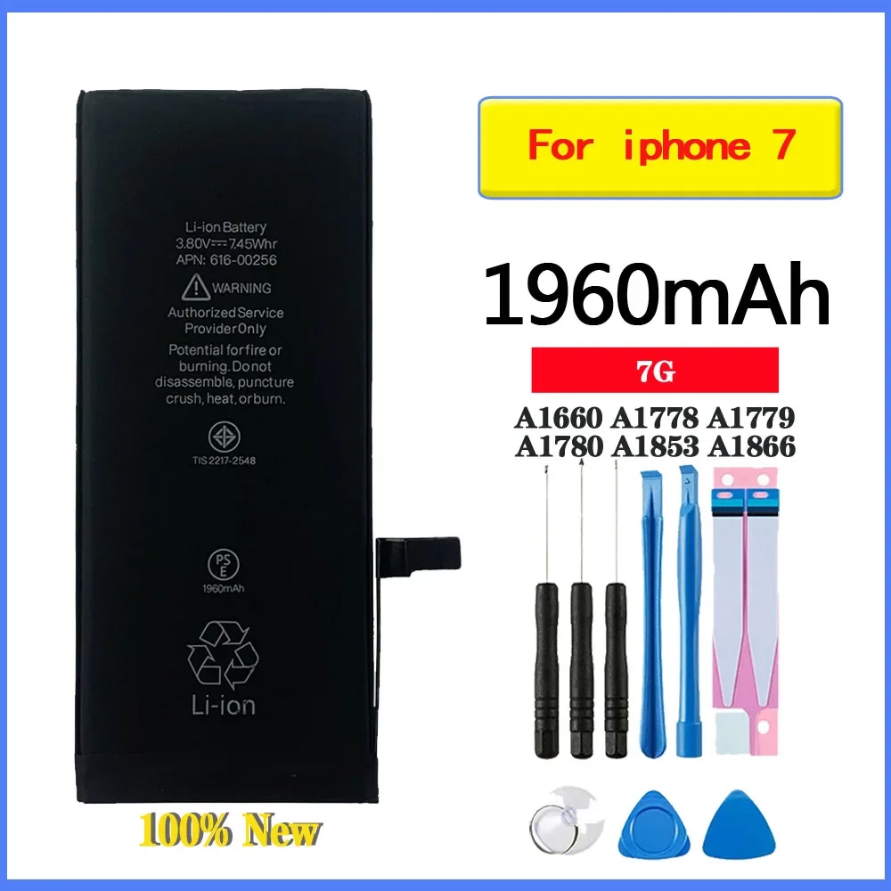 High Capacity Phone Battery Brand New For Iphone Apple 7 7G Replacement Batteries High Quality Lithium Battery