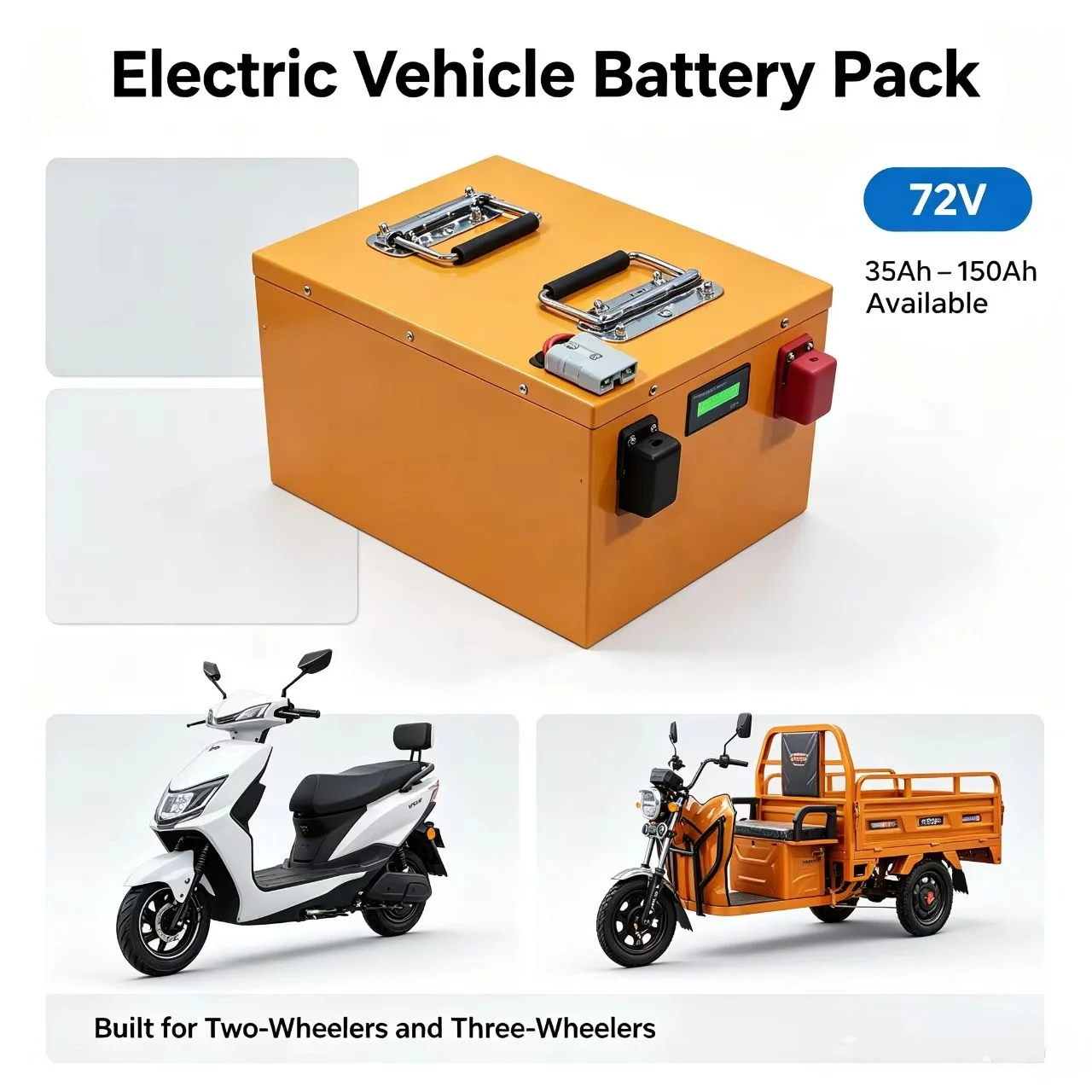 24S 72v35ah 45ah 55ah 80Ah 100ah lithium iron phosphate battery is suitable for two wheeled vehicles and three wheeled motorcycl