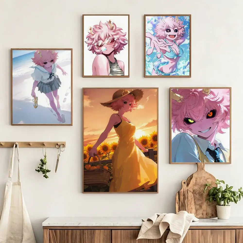 M-Mina Ashido My Hero Academia Custom HD Waterproof Self Adhesive Wall Art Poster