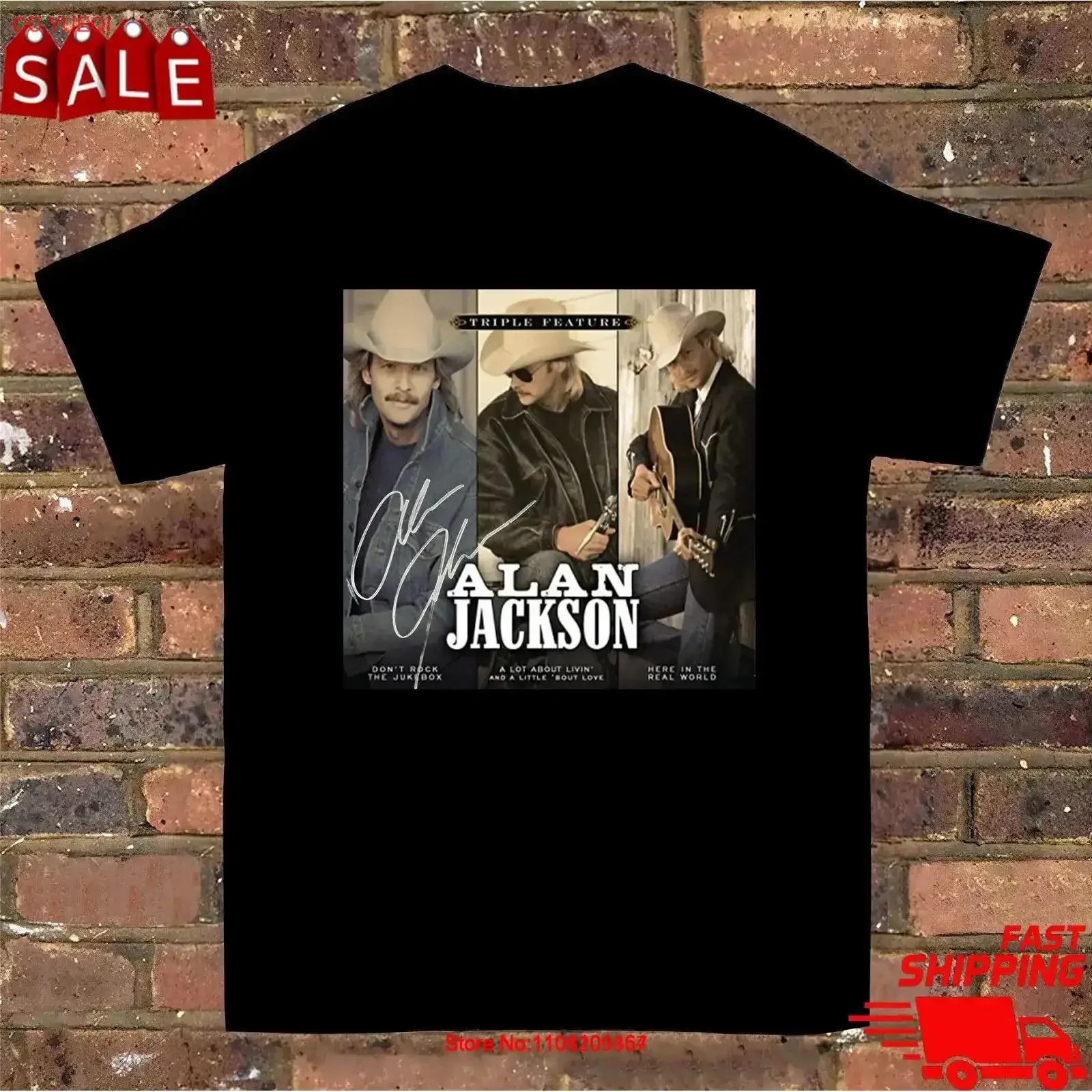 

Alan Jackson Album Fullsize S 5XL T Shirt vintage Washed Breathable Stylish fashion Top For Everyday Wear homme Slightly