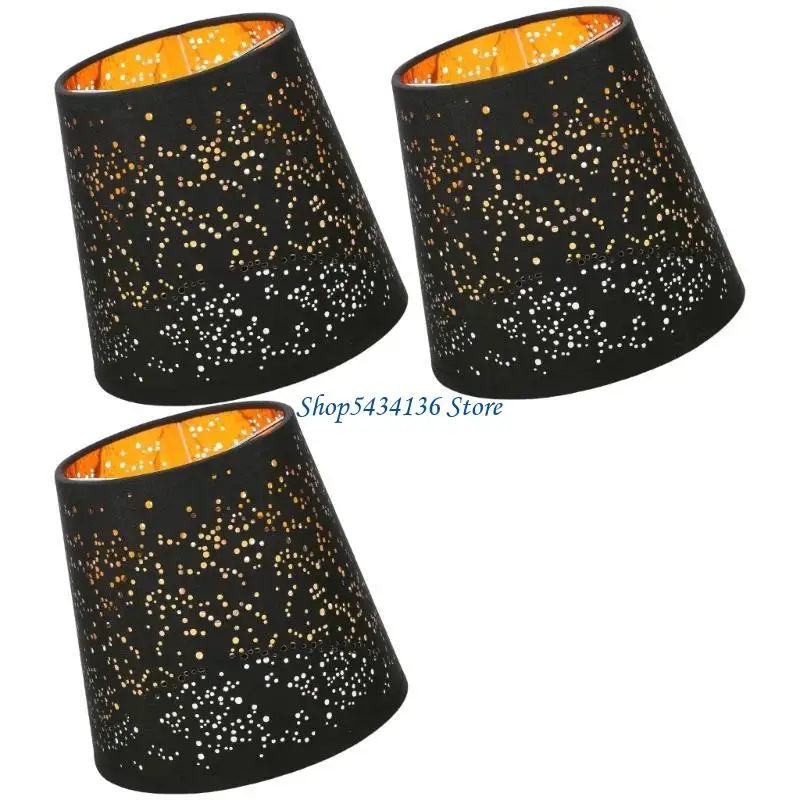 H7ED Set of 3 Lighting Cover Bells Clip On Chandelier Shades Chandelier Lamp Cover