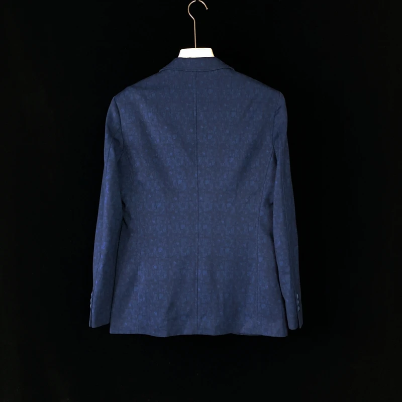 بدلة رجالية كاجوال بقصة ضيقة من Young Faion k نمط زهرة زر واحد طويل Sve بدلة ربيعية عادية الطول #2