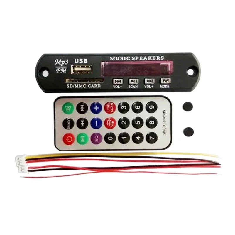Car USB TF Radio Player AUX Music Speakers for Bluetooth 5.0 MP3 Decoder Board MP3 WMA FM Decoder Board Car Audio Module