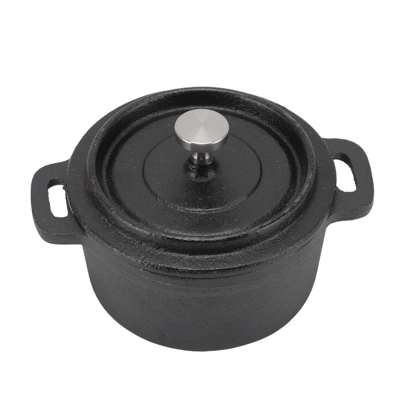 Cast Iron Pot Dutch Oven with Lid Double Traditional Thickened Cooker with Handle for Slow Cooking Barbecue Pasta Kitchen Tool