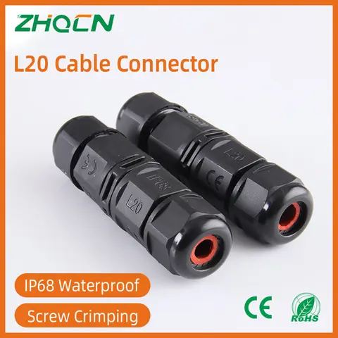 L20 1Pcs Wire Cable Electrical Quick Connector IP68 Waterproof  LED Light Wiring Outdoor 2P/3P/4P/5P/6Pin DIY