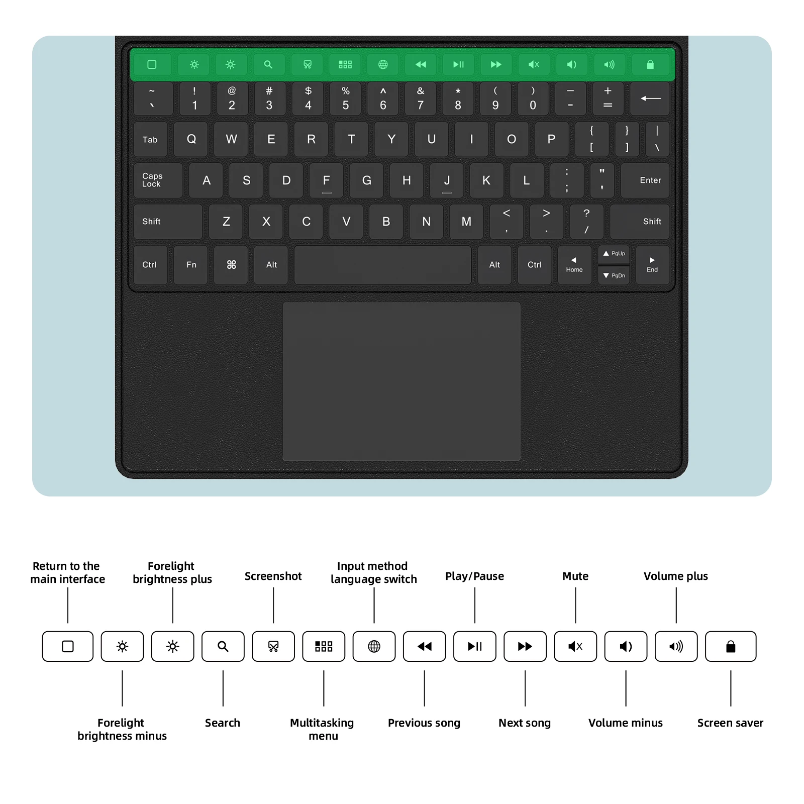 Dedicated Keyboard Cover for Bigme B1051 Series B1051C PRO, B1051C Lite or B1051, B1051 Lite Ebook Reader