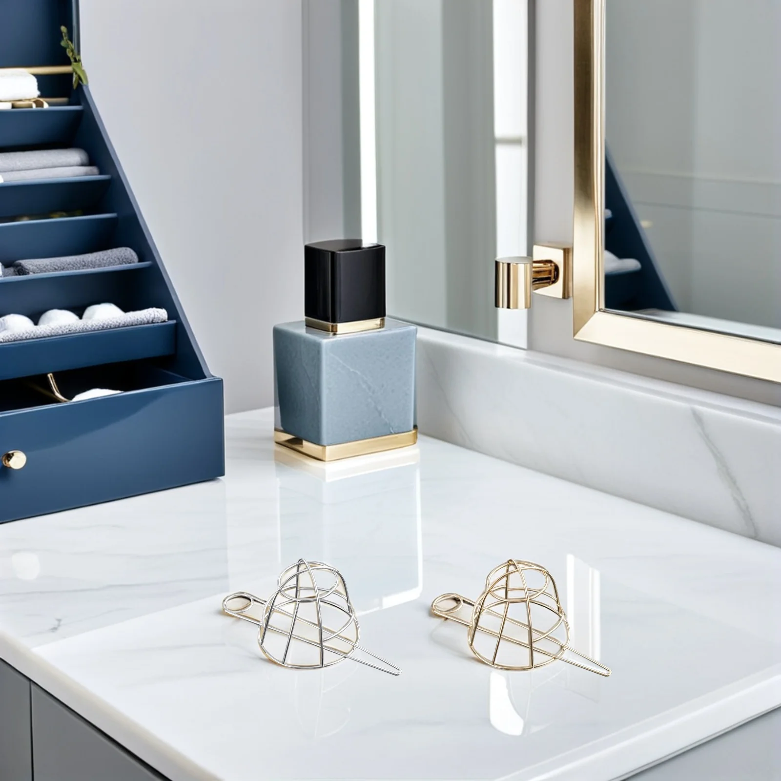 

2 шт., винтажная китайская полая клетка для птиц, клетка для булочек, металлическая вилка для волос, держатель для булочек, аксессуары, зажим для хвоста для женщин