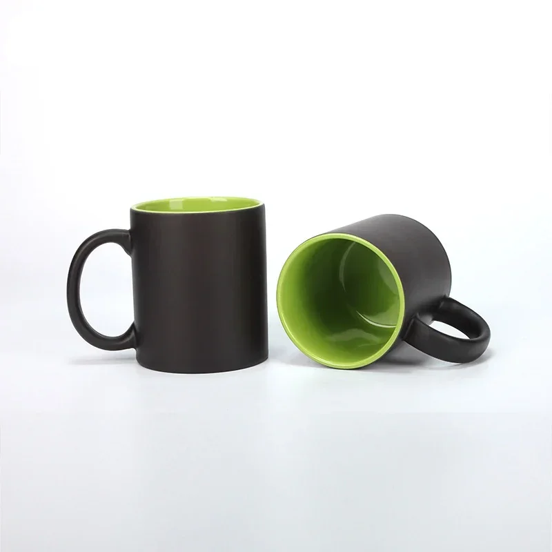 DIY Photo Black mug Magic Color Changing Mugs,custom your photo on Tea cup,unique Ceramic Coffee Cup best gift for friends
