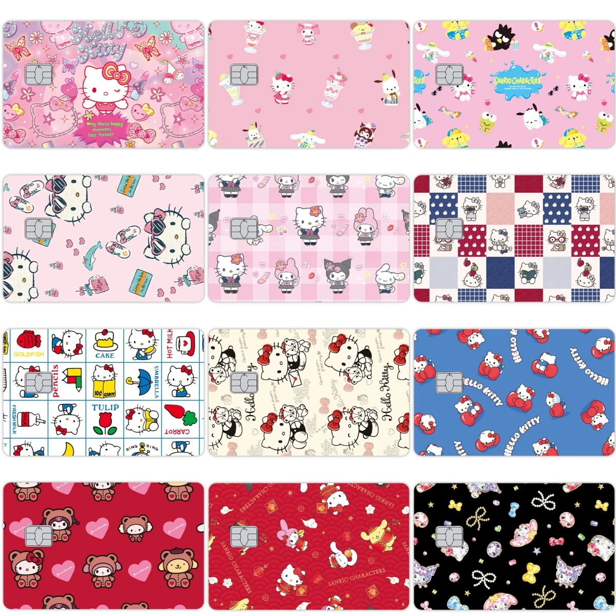 

Мультфильм Diy Pochacco Pom Pom Purin Cinnamoroll кредитная банковская карта матовая передняя кожа наклейка крышка милый аниме большой маленький без чипа