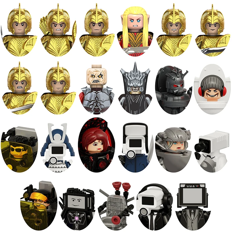 

Battle Robot VS Monster & Ring Movie Building Blocks Assembly Action Figures Collectible Model Toys Exquisite Gift For MovieFans