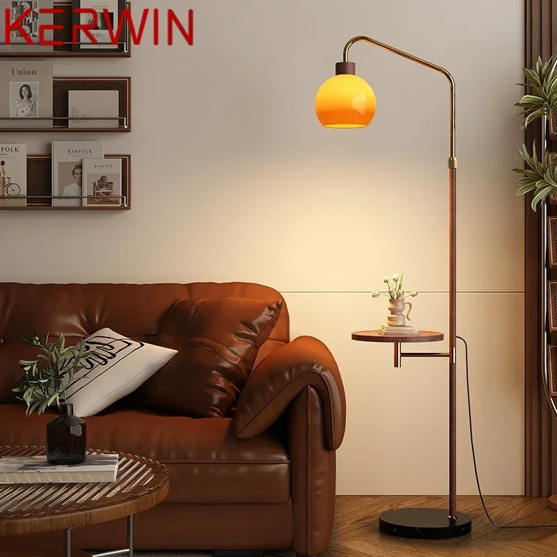 KERWIN Contemporary Floor Lamp Luxury Living Room Bedroom Study Villa Hotel LED Retro Creativity Decorative Standing Light
