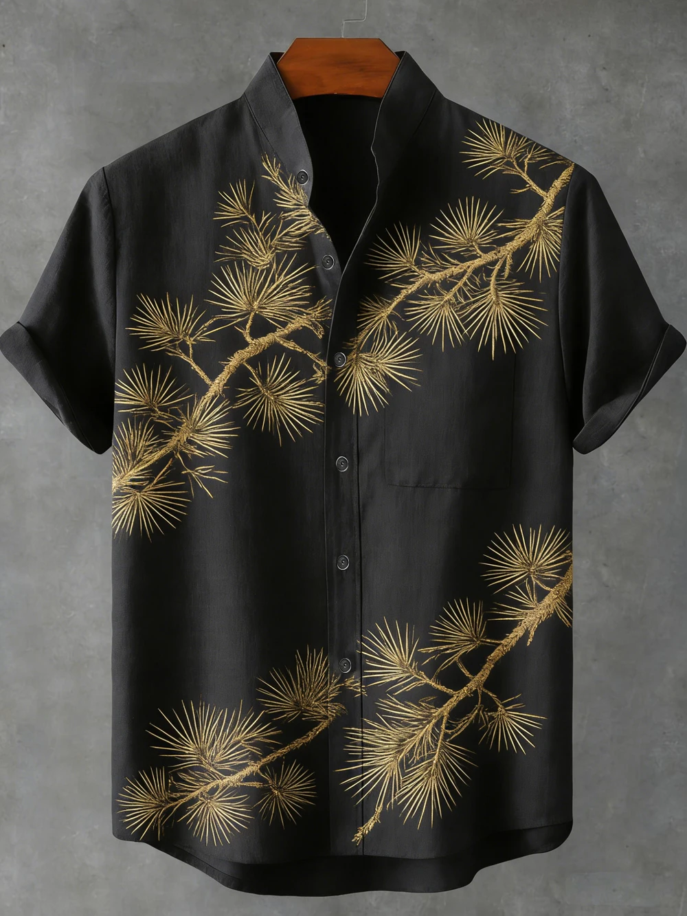 

Мужская новая повседневная льняная рубашка 2026 года с 3D-принтом «Золотые растения», гавайская рубашка для отпуска, одежда для активного отдыха для мужчин, быстрая доставка