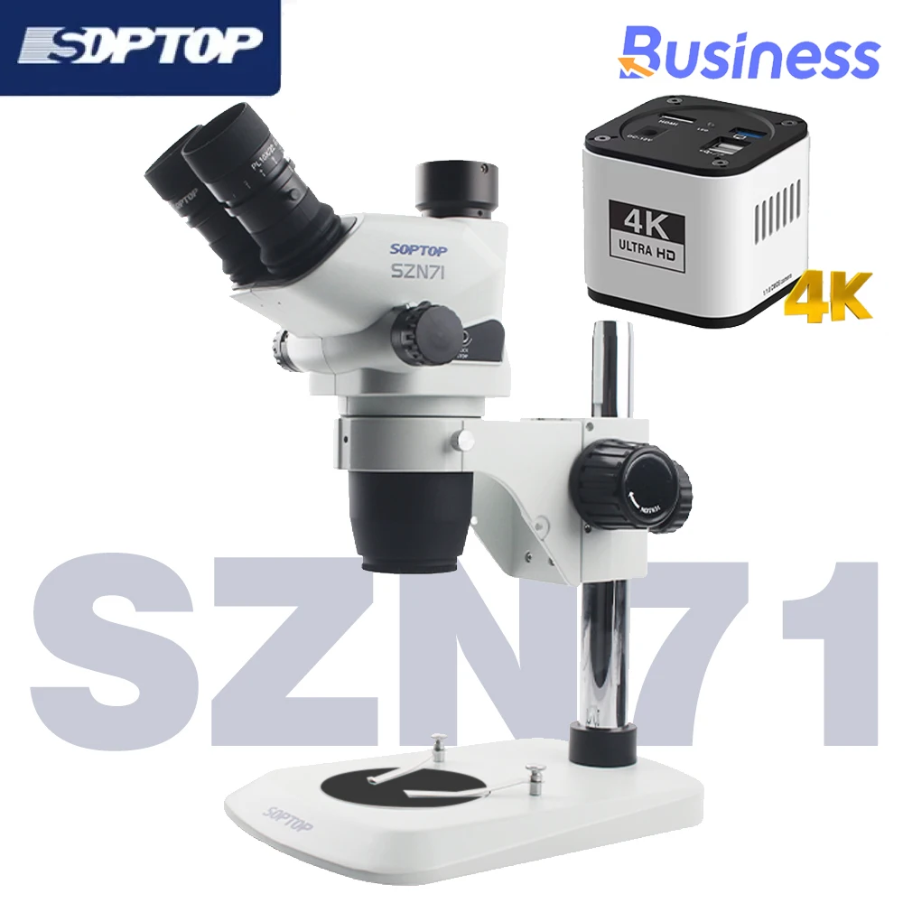 Soptop SZN71 Trinocular Continuous Zoom 6.7-45X 3D Stereo
