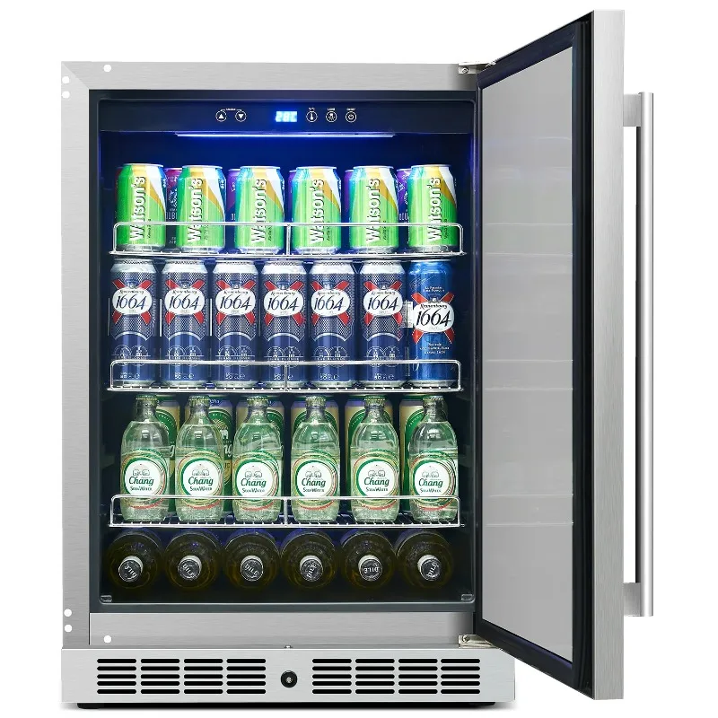 Single Zone Electric Wine Beer Beverage Cooler Red Wine Cabinet Refrigerator