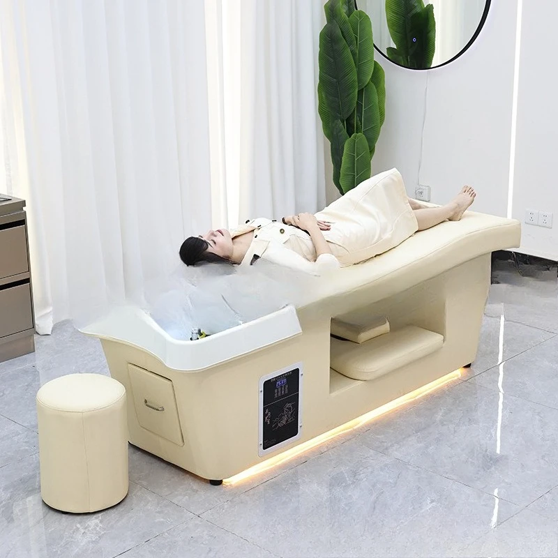 

2025 New Thai Hair Treatment Shampoo Bed Water Circulation Fumigation Barber Shop Special Massage Ear Bed Hair Salon Beauty