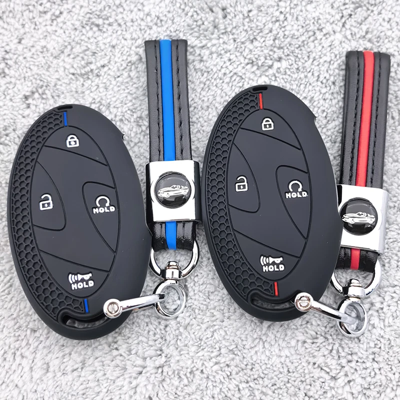 5/7-Tasten-Silikon-Autoschlüsselhülle für Hyundai IONIQ 6 New Grand Prix GN7 Kona, geschützter Schlüsselanhänger-Zubehör