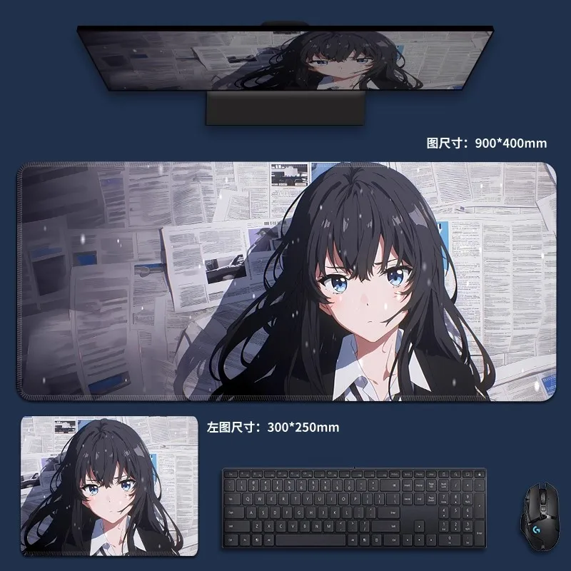 

Anime Girl Gaming Mouse Pad 900x400 PC Gamer Cabiner Keyboard Rug XXL Desktop Mouse Mat Carpet Kawaii Rubber Mousepad