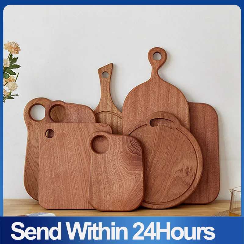 Long-handled Acacia Wood Cutting Board Solid Household Wooden Creative Photo Props Serving Charcuterie Boards Posing