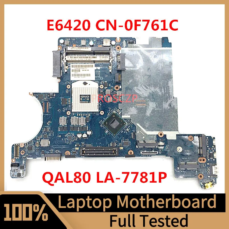 

CN-0F761C 0F761C F761C For DELL Inspiron E6430 Laptop Motherboard QAL80 LA-7781P W/ SLJ8A HM77 100% Full Tested Working Well