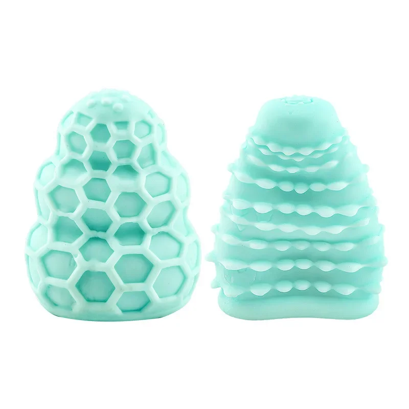 Portable Male Masturbator Cup Penis Trainer Penis Massage Stretchy Silicone Vagina Egg Vacuum Pocket Cup for Men Adult Sex Toys