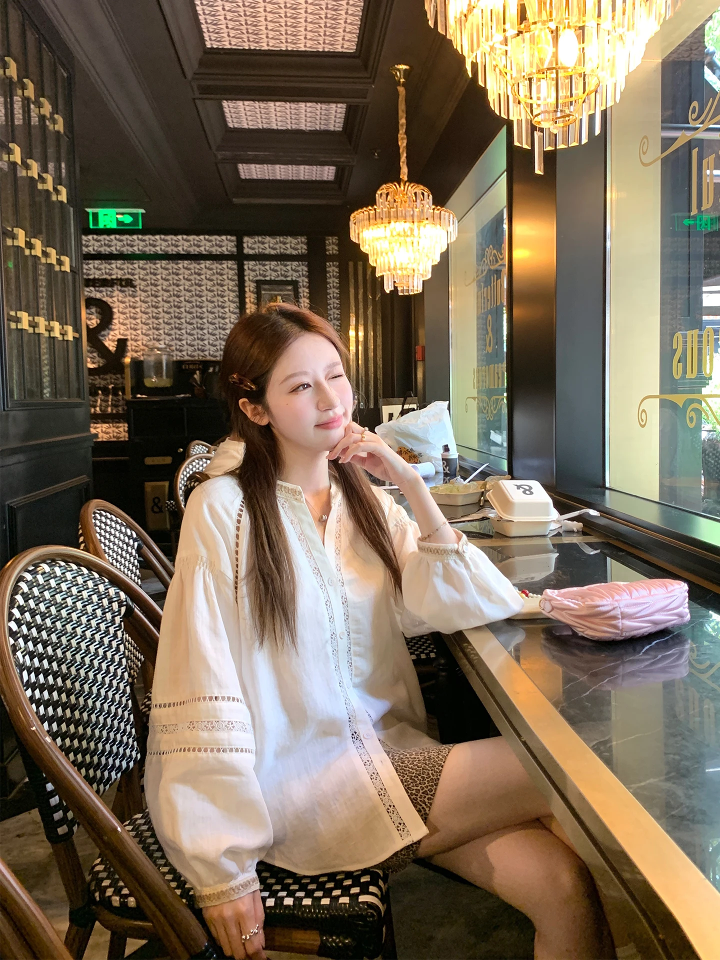 

YANUOYU Women's Long Sve irt V-Ne Linen Blend Comfortable Breathable Anti-Aging Korean Sle Loose Fit irt