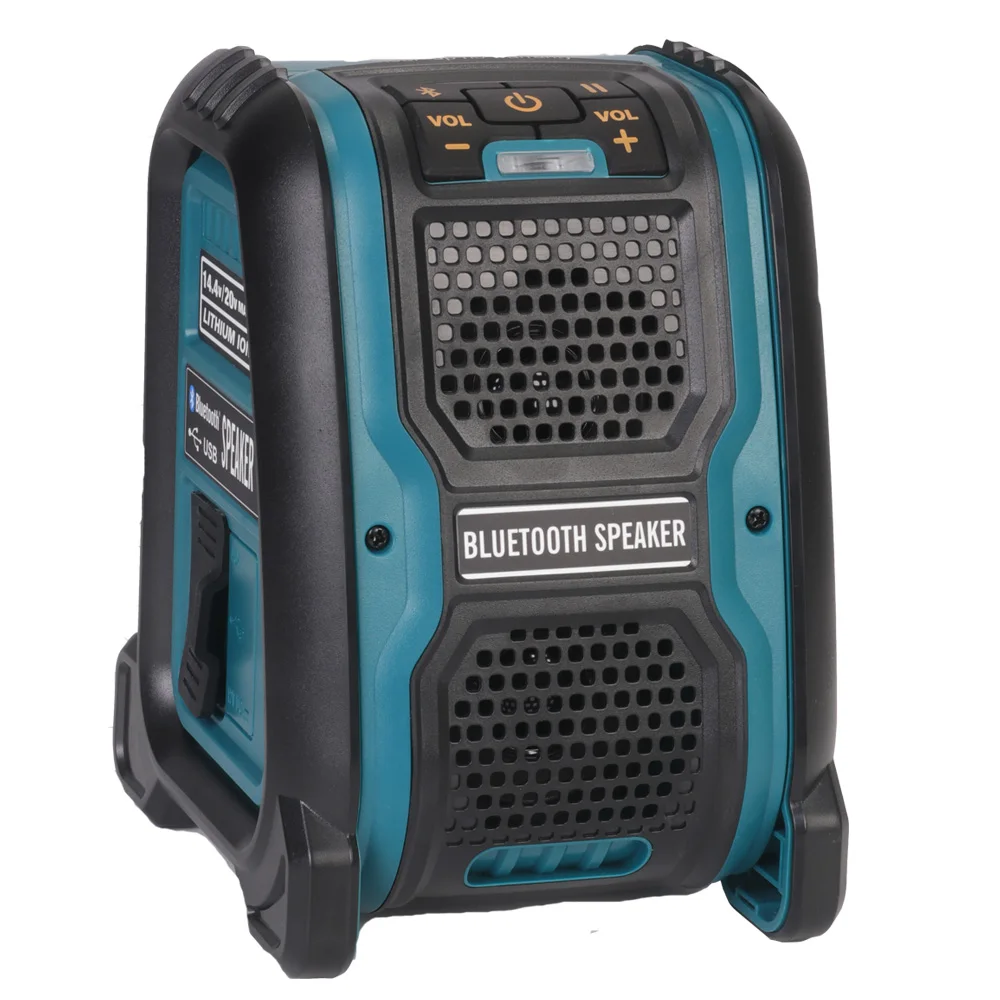 Bluetooth Speaker MP3 Player Loudspeaker Amplifier 15W for Dewalt for Makita for Bosch for Milwaukee 14.4V 18V Li-ion Battery