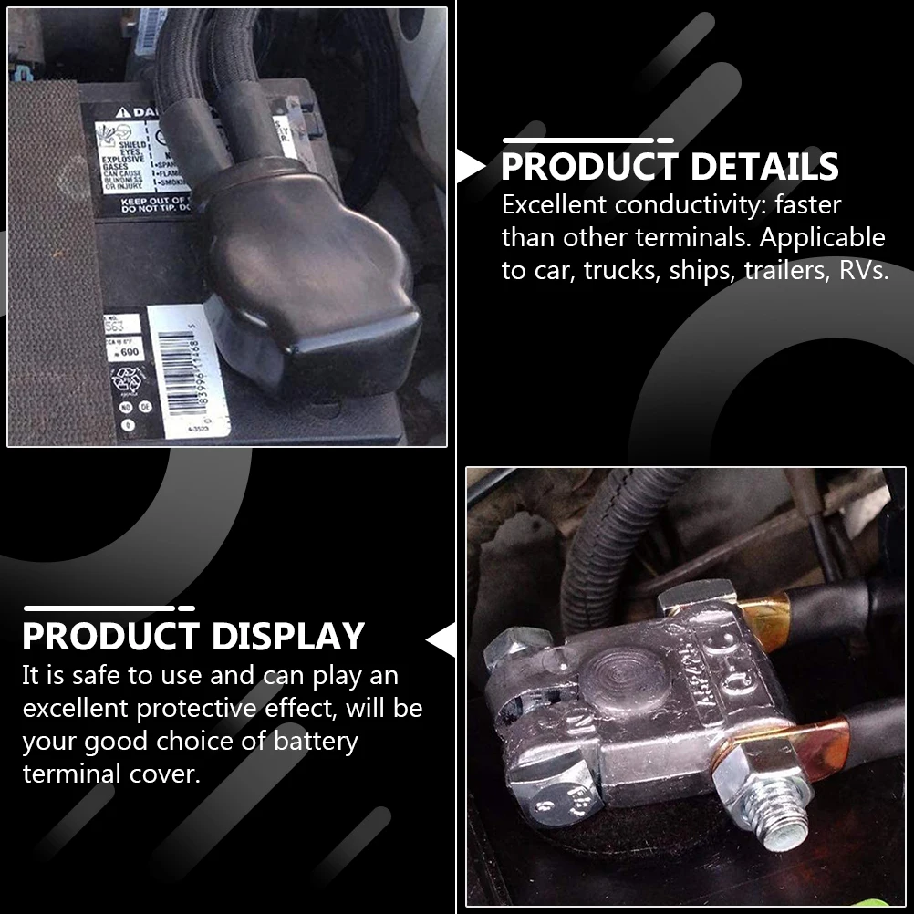 

1 set 1 Set Terminal Post Kit Car Truck Ships Rvs Lead Alloy Abs Flame Retardant Universal Terminal Cover Connector For