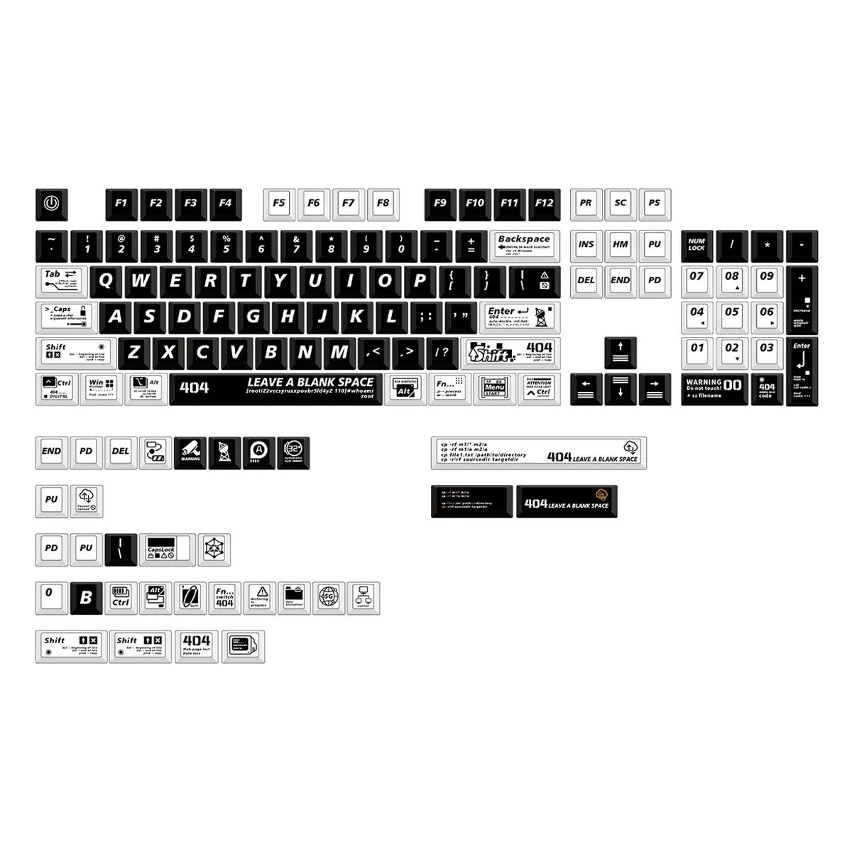 

MX Keycap Set: Dangerous 404R2 PBT Sublimation - Cherry Profile