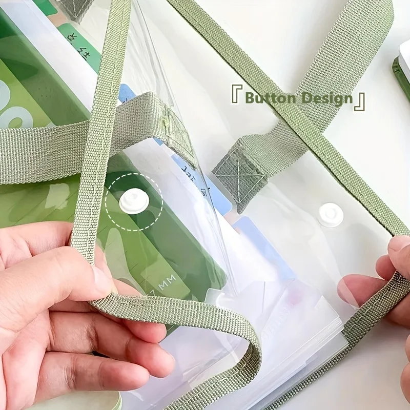 1PC Portable A4 File Organizer - 13 Pocket Waterproof Document Holder, Durable ABS for Students