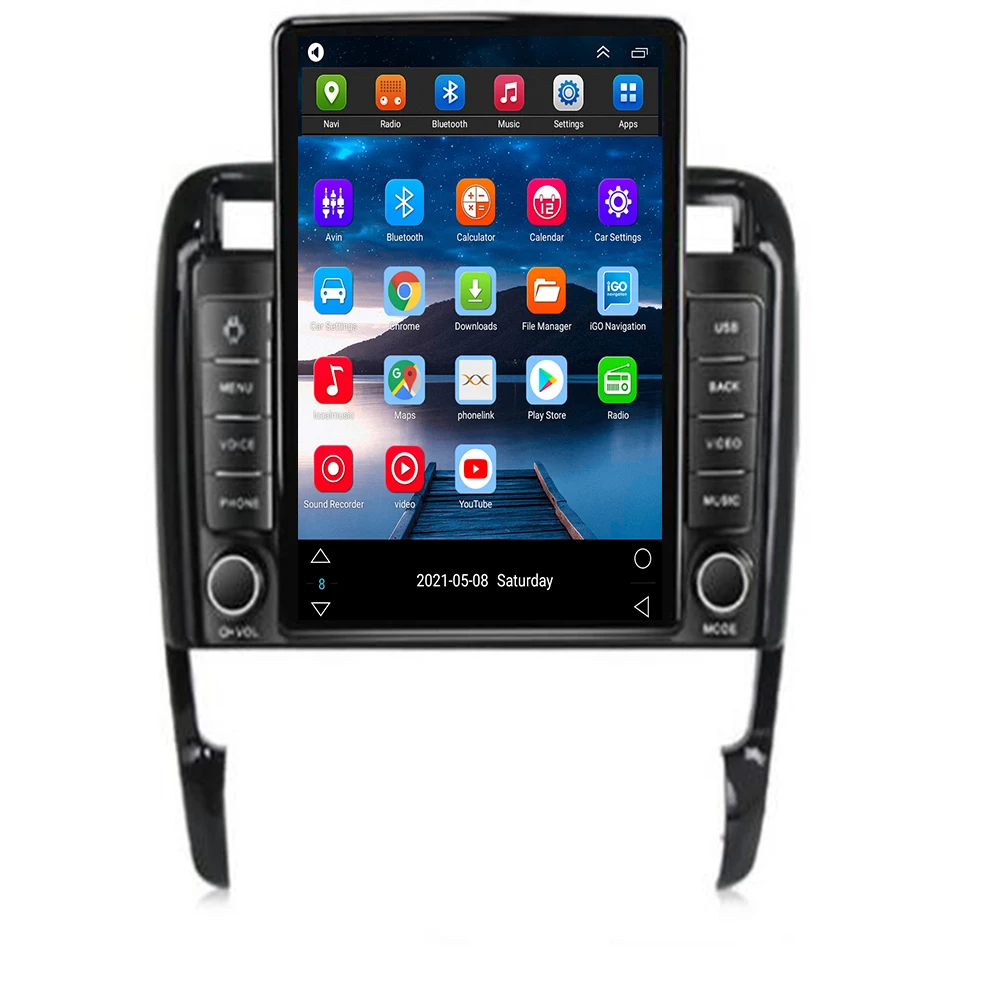 For Tesla Style Android 14 Car Radio for Porsche Cayenne 2002-2010 Multimedia Video Player 2din 4G Navigation Carplay Head Unit