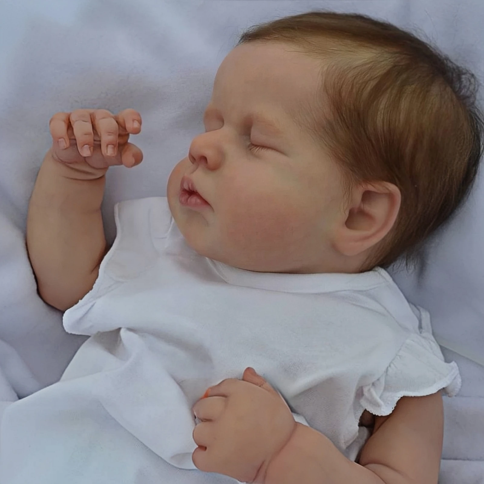 دمية Risbecko الرائعة مقاس 20 بوصة نابضة بالحياة من جديد - دمية عروق مرسومة يدويًا - هدية عيد ميلاد/هدية عيد الميلاد