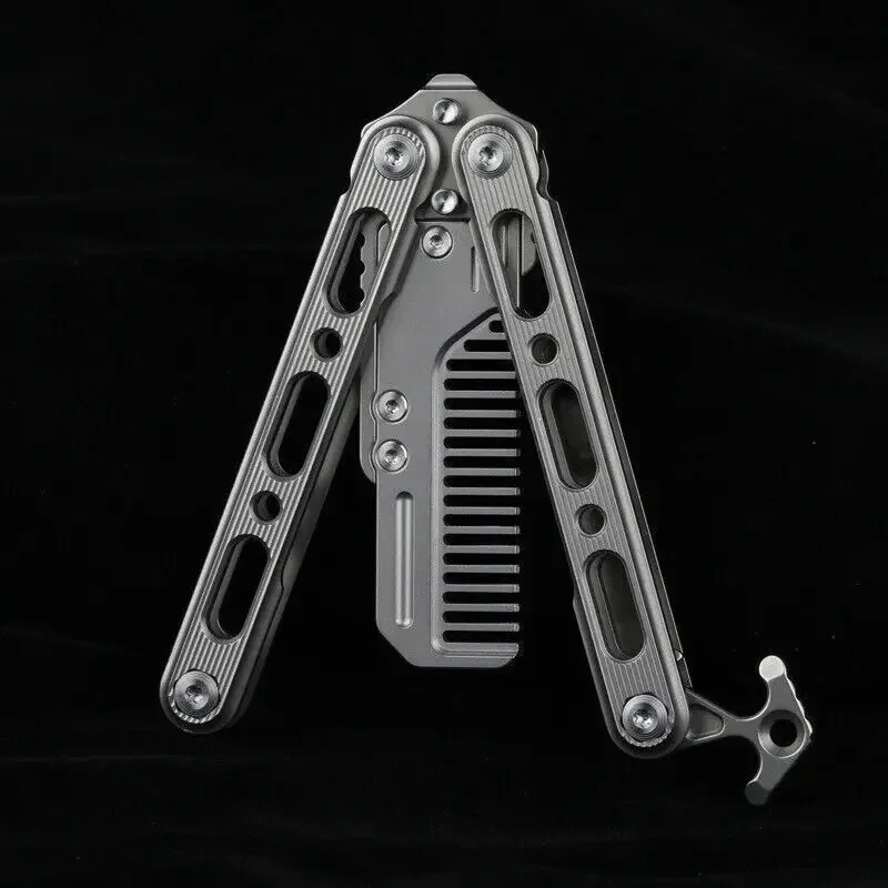 FEGVE EDC Titanium Alloy Comb Utility Opener Portable Outdoor Multi-funtion Tool