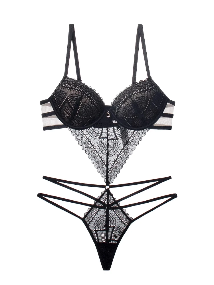 طقم حمالة صدر من الدانتيل من BANERDANNI - ملابس داخلية صغيرة تمرين الضغط، تنحيف، مضادة للترهل، عميق على شكل حرف V، راحة رفيعة للغاية، ملابس داخلية صيفية #6