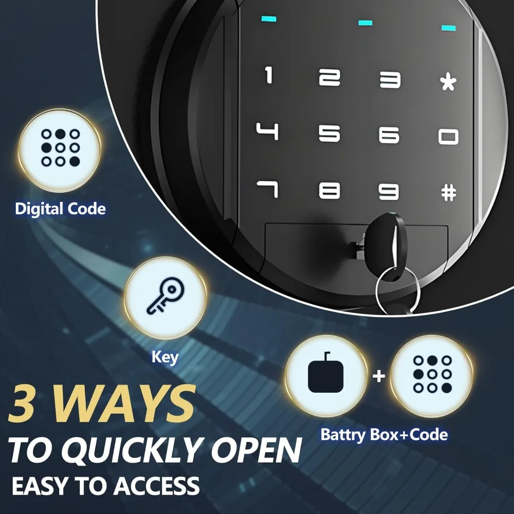 5-6 Large Rifle Gun Safe,Gun Safes for Home Rifle and Pistols with Mute&Alarm Function, Quick Access Digital Gun Cabinet with Re