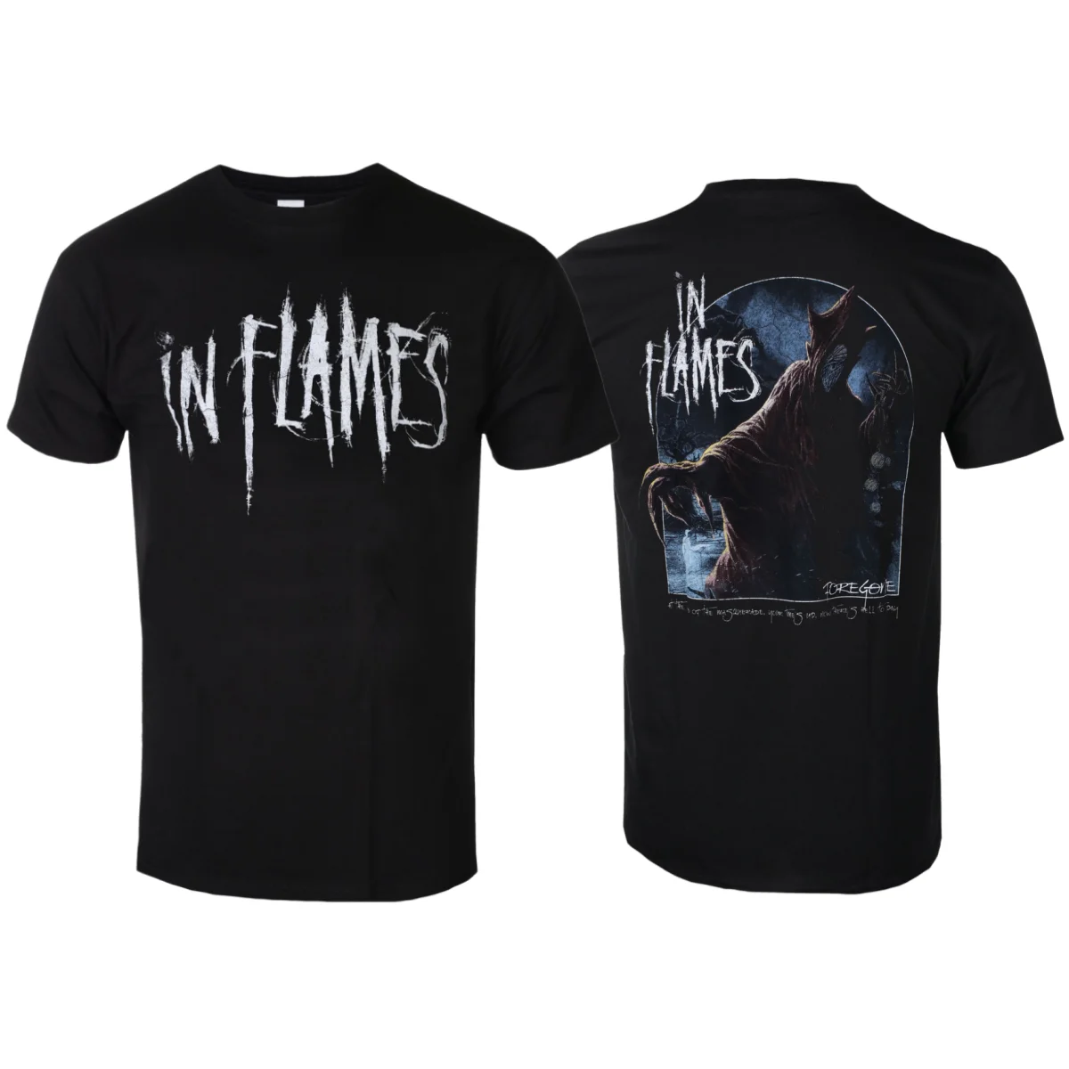 In Flames B2B Foregone Masquerade Printed Cotton T-shirt, Unisex, Summer Street Casual Sports Style Classic Band T-shirt