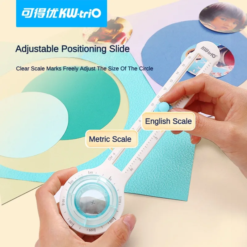 Circular Paper Cutter Scrapbook Cards Circle Shape Cutter DIY 360 Rotary Circle Cutter Round Cutting Knife Office Supplies