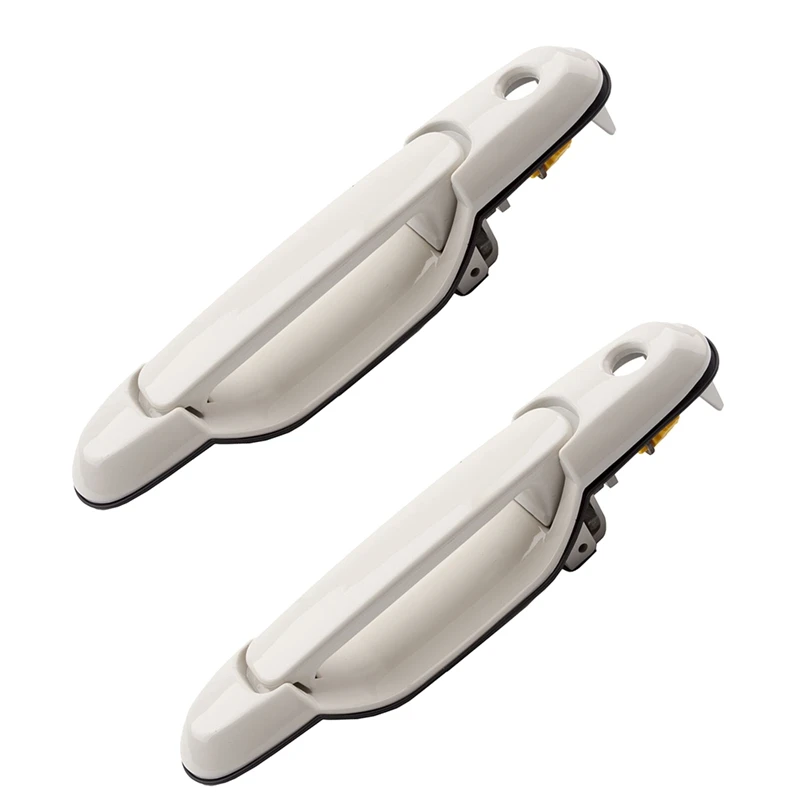 NEW-Front Outside Exterior Door Handle Pair Set For 1998-2003 Toyota Sienna Driver And Passenger Side 69220-08010-A0 White