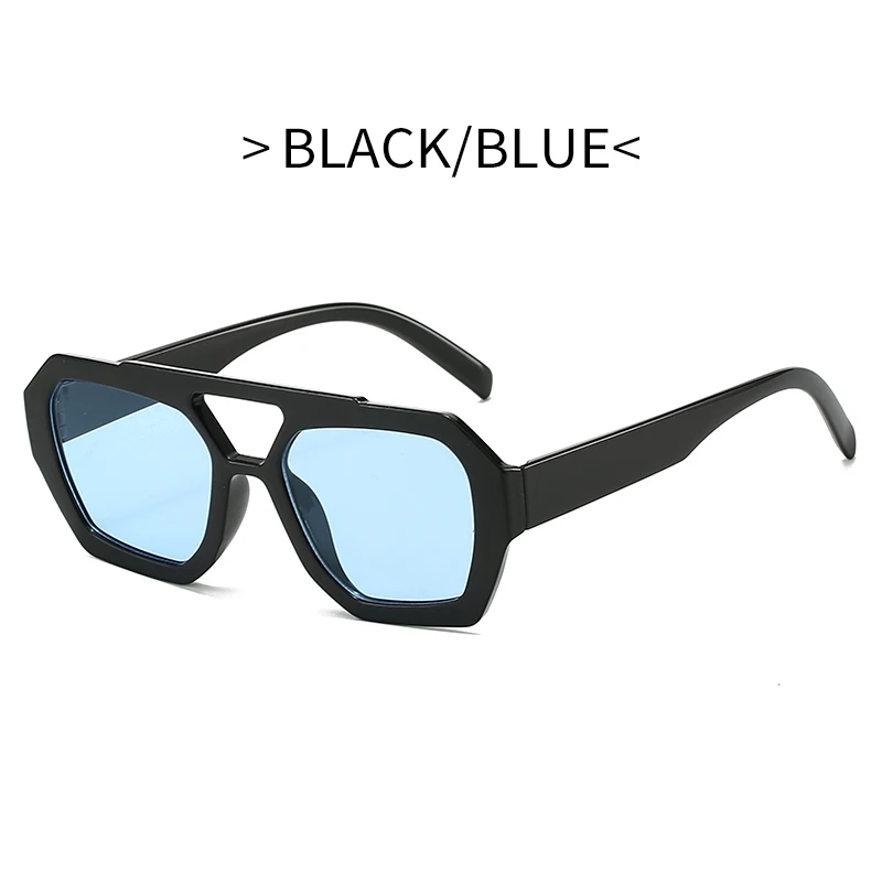 الرجعية مزدوجة الجسور النظارات الشمسية النساء الرجال بسيطة الكلاسيكية ظلال في الهواء الطلق القيادة نظارات شمسية سيدة رجل UV400 نظارات واقية #3