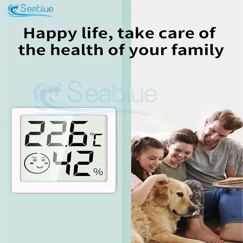 LCD Electronic Digital Temperature Humidity Meter Indoor Outdoor Thermometer Hygrometer Weather Station Gauge Sensor Smart Home