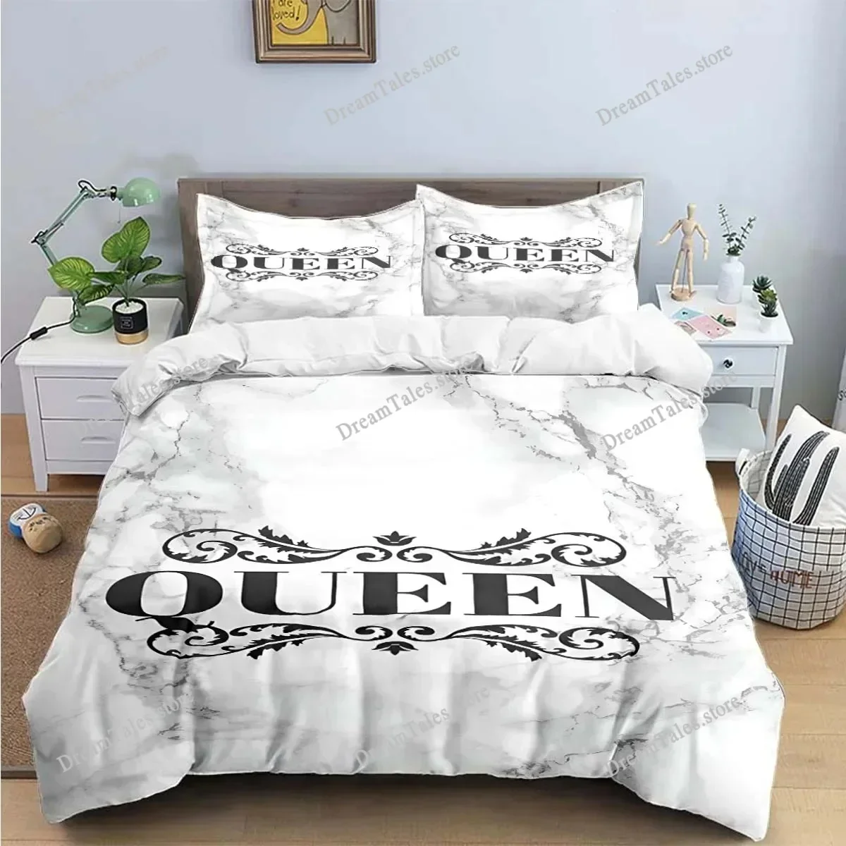 Hot Sale Fashion King Queen Bedding Set Single Twin Full King Size Cute Animals Bed Linen Adults Teens Bedroom Luxury Gift741