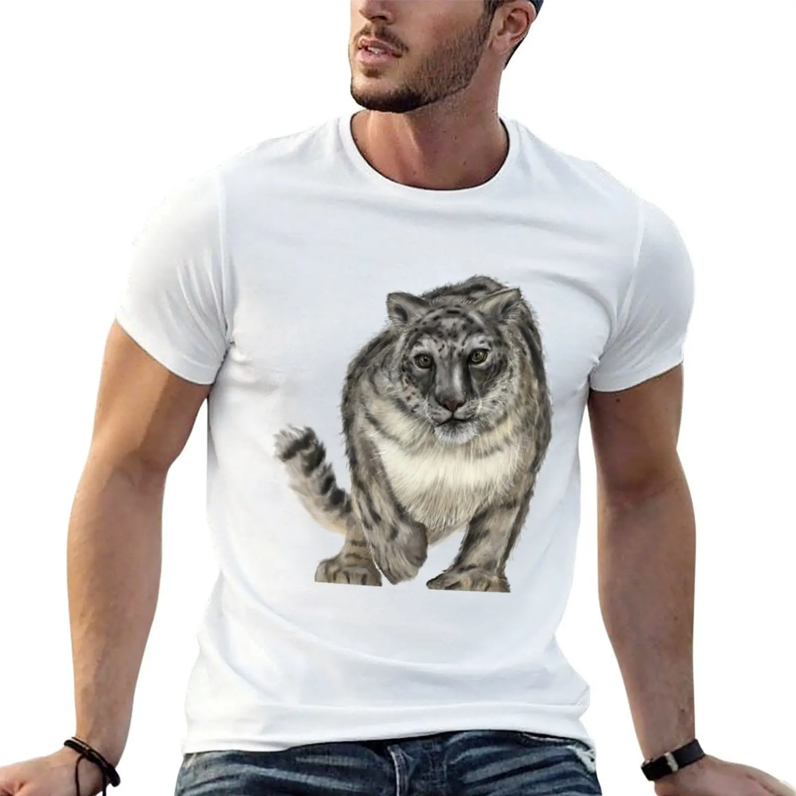 

Snow leopard alt T-Shirt man t shirts cotton t shirts with prints cotton t shirt pack T-shirt