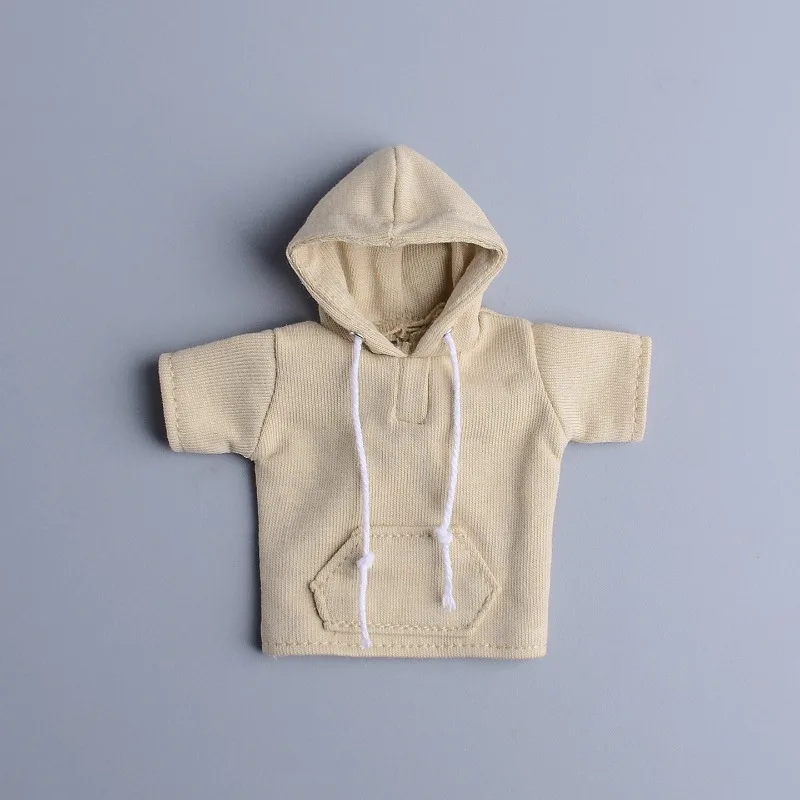 Escala 1/12 moda soldado com capuz manga curta camiseta modelo de roupas para figuras de ação de 6 '' decoração de bonecas corporais