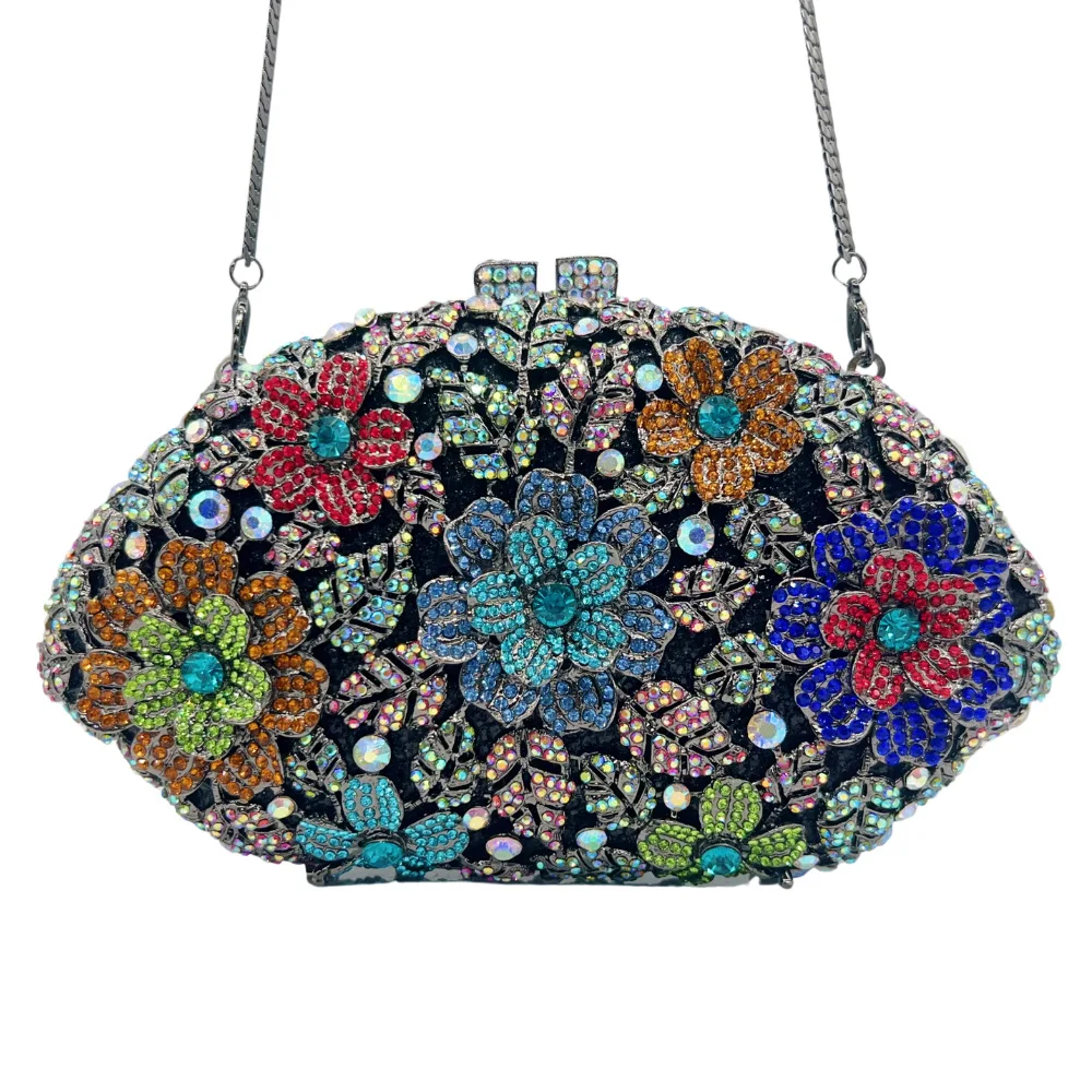 

Stone Purse Hollow Flower Diamond Dinner Bag Hand Evening Banquet Diamond Dress Cheongsam Women's Pochette Elegante Da Cerimonia