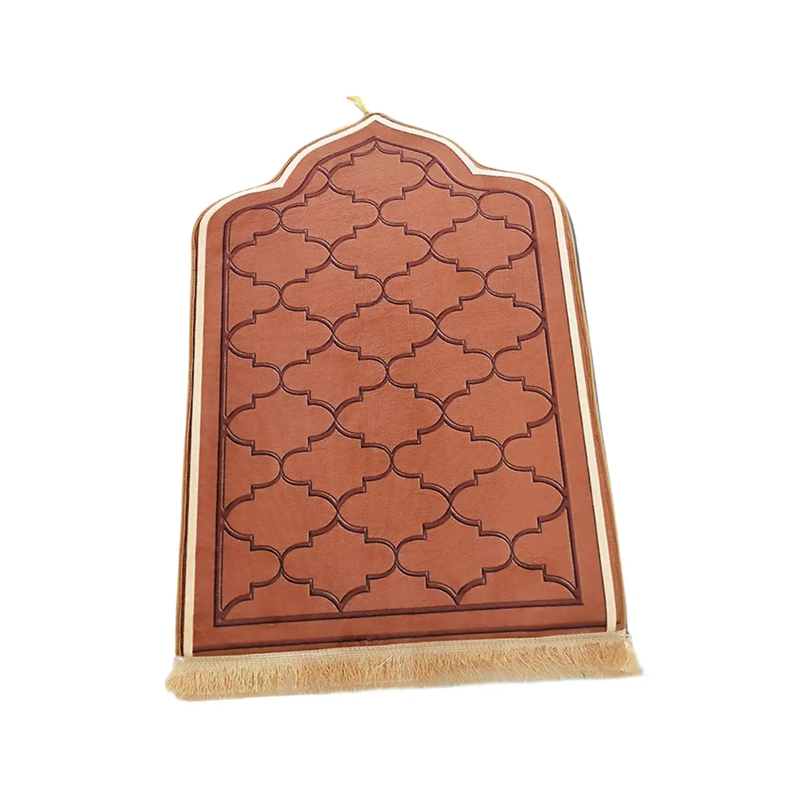 Portable Prayer Mat with Elegant Design Thick Durable Polyester Fiber Rug for Muslims Teens Kids Father Day Gift
