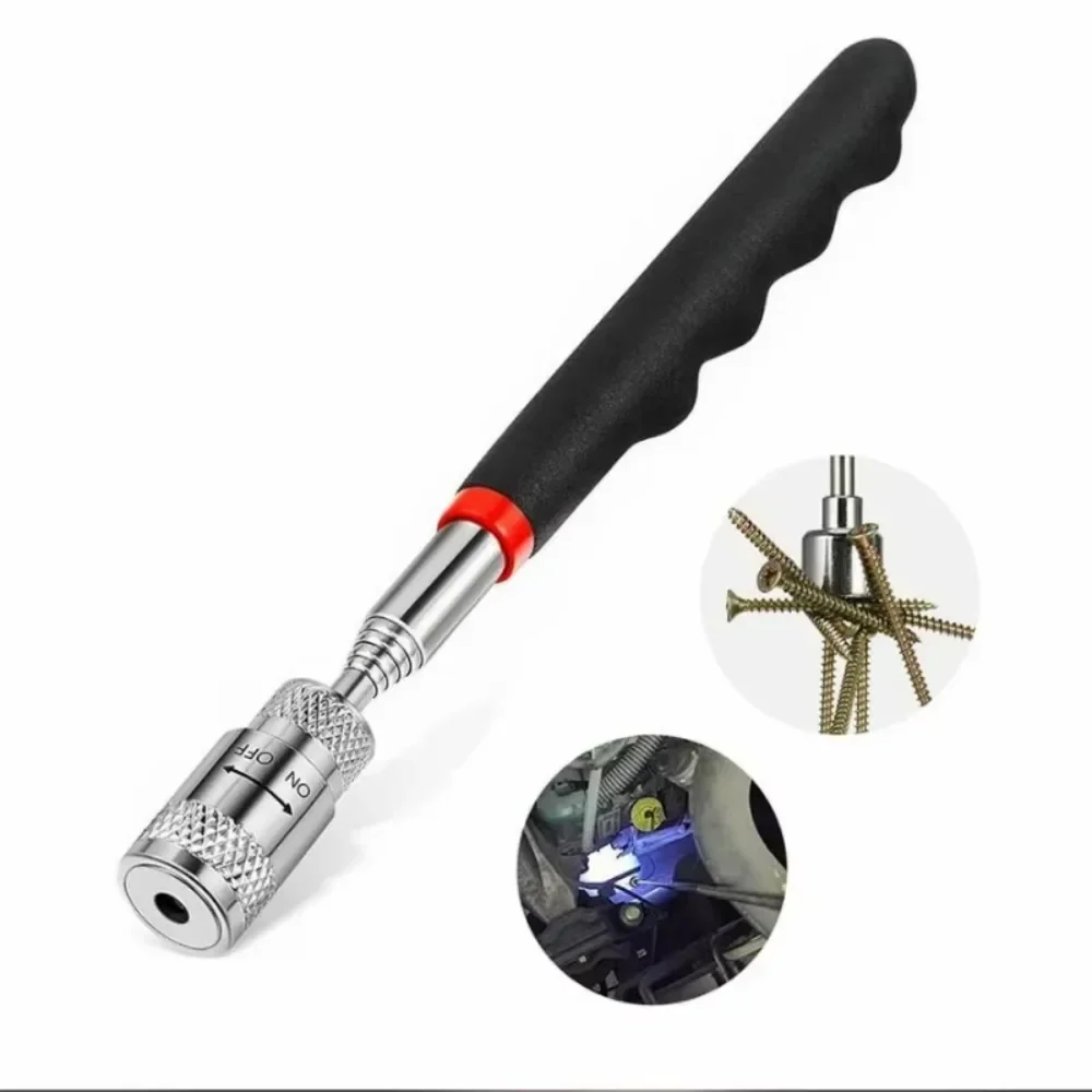 New Telescopic Adjustable Magnetic Pick-Up Tools Magnetic Telescopic Magnet Grip Long Pen Telescopic Magnet Stick with LED Light